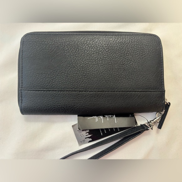 Nicole Miller Black Textured Wristlet - Picture 3 of 4